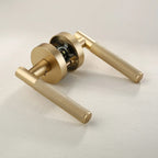 Knurled Handle & Keyless Privacy Door Lever (Adjustable Latch)