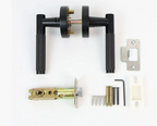 Knurled Handle & Keyless Privacy Door Lever (Adjustable Latch)