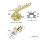Knurled Handle & Keyless Privacy Door Lever (Adjustable Latch)