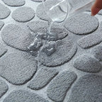 L-Shape Extra-Thick Plush Microfiber Bath Mat (Non-Slip Backing)