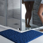 L-Shape Extra-Thick Plush Microfiber Bath Mat (Non-Slip Backing)