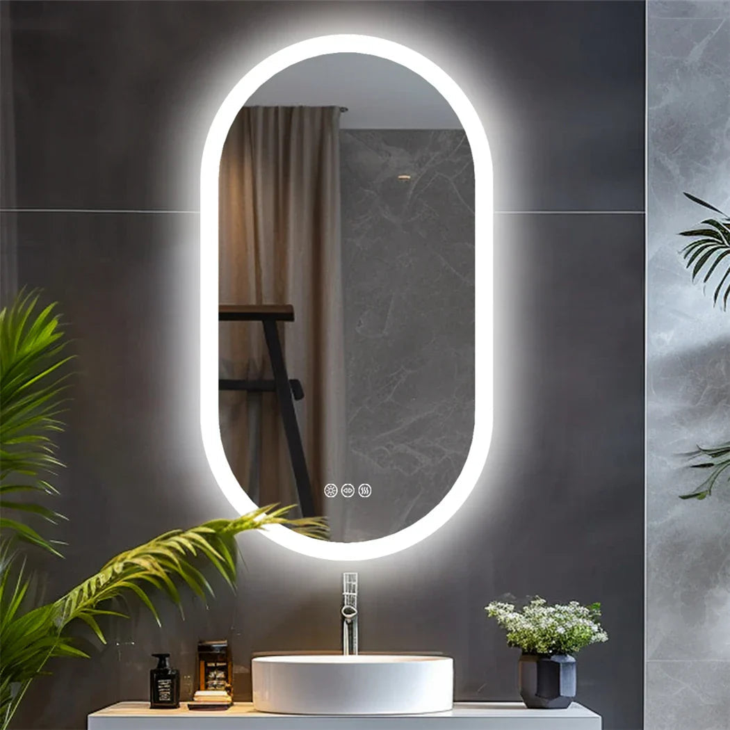 LED Anti-Fog Aluminum Oval Mirror (20 x 31.5 in)