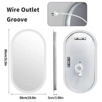 LED Anti-Fog Aluminum Oval Mirror (20 x 31.5 in)