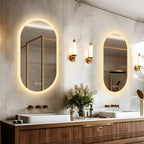 LED Anti-Fog Aluminum Oval Mirror (20 x 31.5 in)