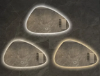 LED Dimmable Moisture-Resistant Bathroom Mirror (Irregular Organic Shape)