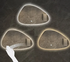 LED Dimmable Moisture-Resistant Bathroom Mirror (Irregular Organic Shape)