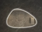 LED Dimmable Moisture-Resistant Bathroom Mirror (Irregular Organic Shape)
