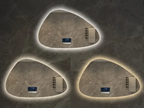 LED Dimmable Moisture-Resistant Bathroom Mirror (Irregular Organic Shape)