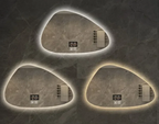 LED Dimmable Moisture-Resistant Bathroom Mirror (Irregular Organic Shape)