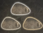 LED Dimmable Moisture-Resistant Bathroom Mirror (Irregular Organic Shape)