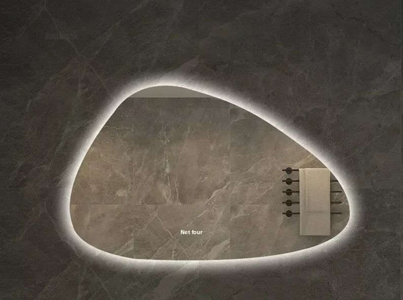 LED Dimmable Moisture-Resistant Bathroom Mirror (Irregular Organic Shape)