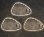 LED Dimmable Moisture-Resistant Bathroom Mirror (Irregular Organic Shape)