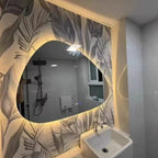 LED Dimmable Moisture-Resistant Bathroom Mirror (Irregular Organic Shape)