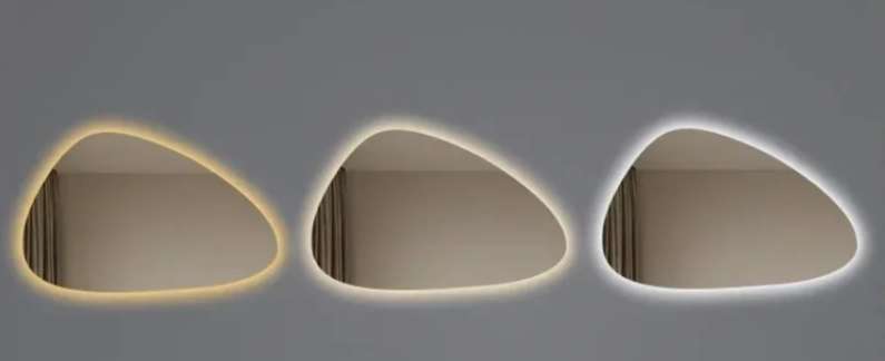 LED Dimmable Moisture-Resistant Bathroom Mirror (Irregular Organic Shape)