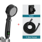 LED Temp Display High-Pressure & Water-Saving Handheld Shower Head (4 Spray Modes)