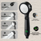 LED Temp Display High-Pressure & Water-Saving Handheld Shower Head (4 Spray Modes)