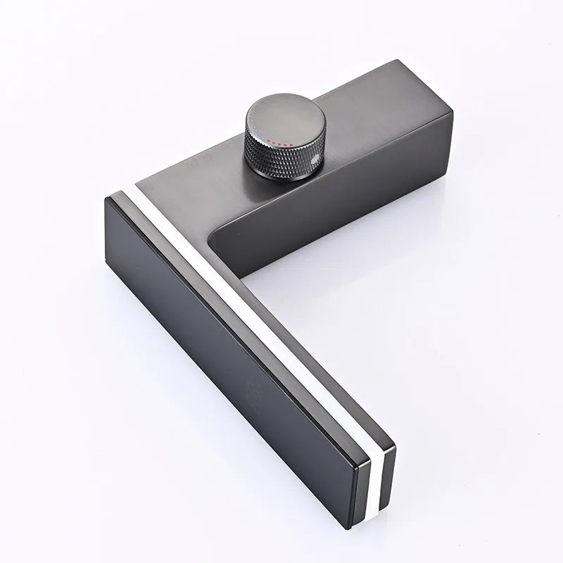 LED Temperature Display Solid Brass Ceramic Disc Bathroom Faucet