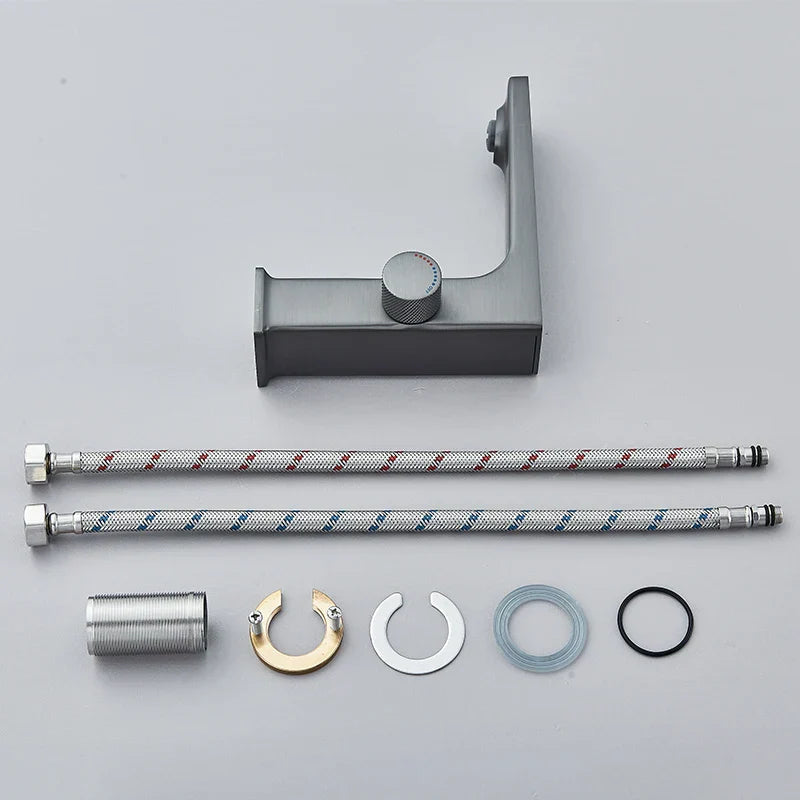 LED Temperature Display Solid Brass Ceramic Disc Bathroom Faucet