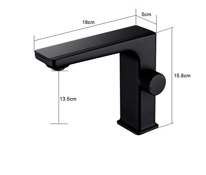 LED Temperature Display Solid Brass Ceramic Disc Bathroom Faucet