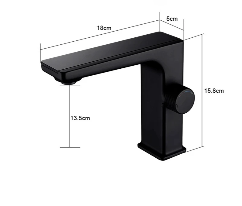 LED Temperature Display Solid Brass Ceramic Disc Bathroom Faucet