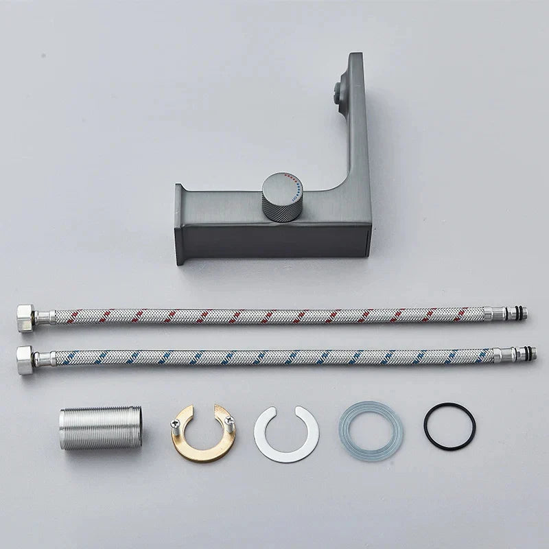 LED Temperature Display Solid Brass Ceramic Disc Bathroom Faucet