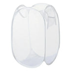 Large Foldable Ventilated Mesh Laundry Basket (Side Pocket)