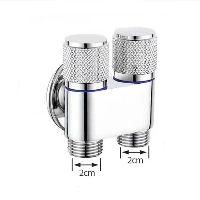 Leak-Resistant Brass-Core Dual Outlet Valve (Wall-Mount)