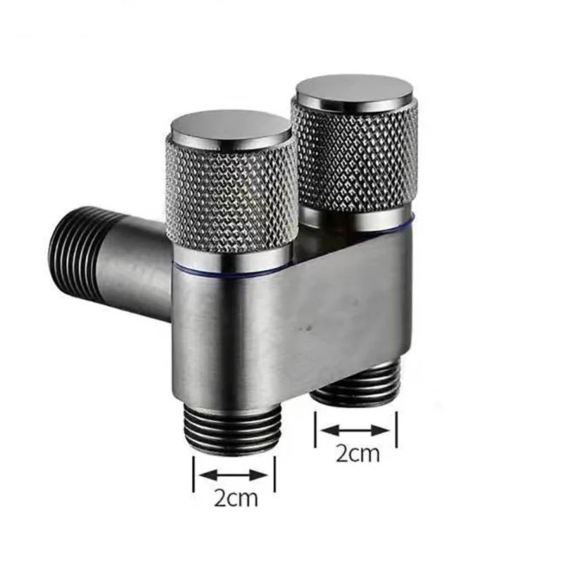 Leak-Resistant Brass-Core Dual Outlet Valve (Wall-Mount)