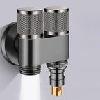 Leak-Resistant Brass-Core Dual Outlet Valve (Wall-Mount)