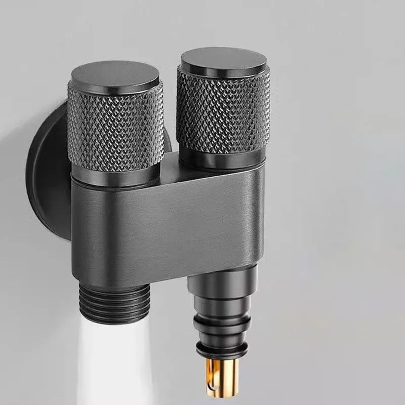 Leak-Resistant Brass-Core Dual Outlet Valve (Wall-Mount)