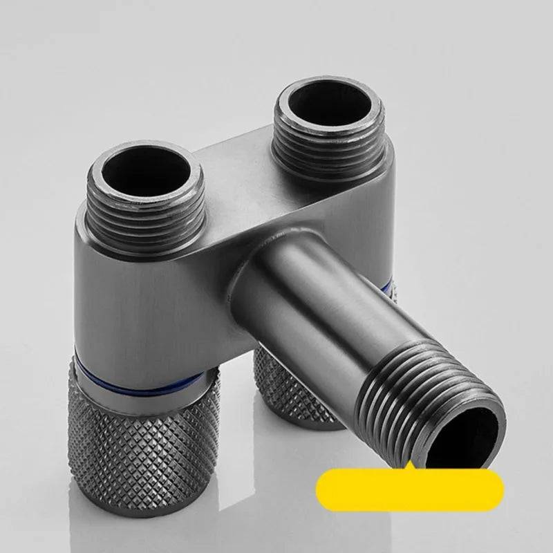 Leak-Resistant Brass-Core Dual Outlet Valve (Wall-Mount)