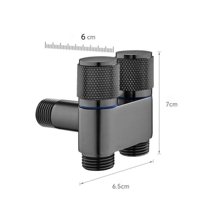 Leak-Resistant Brass-Core Dual Outlet Valve (Wall-Mount)
