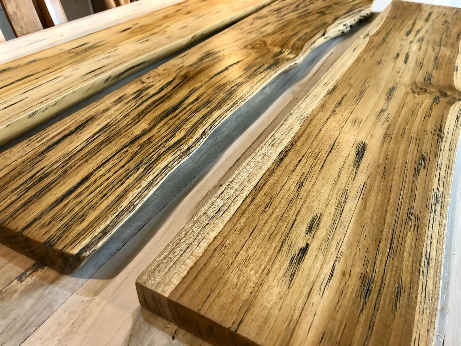 Live Edge Solid Wood Floating Shelf (Includes Mounting Kit)