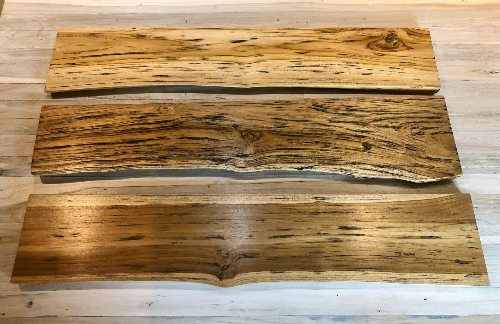 Live Edge Solid Wood Floating Shelf (Includes Mounting Kit)