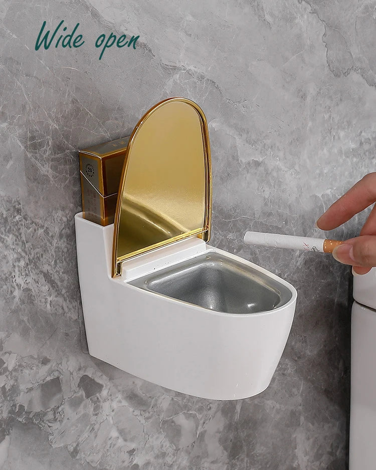 Lockable Odor-Control Wall-Mounted Ashtray (Removable Insert)
