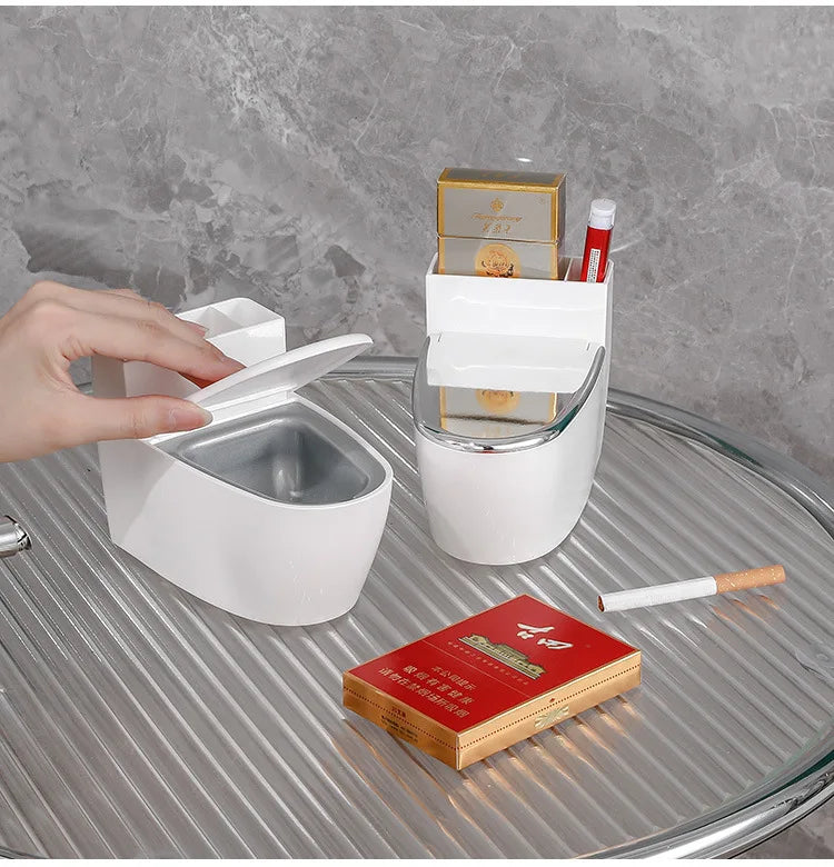 Lockable Odor-Control Wall-Mounted Ashtray (Removable Insert)