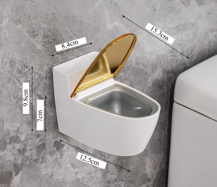 Lockable Odor-Control Wall-Mounted Ashtray (Removable Insert)