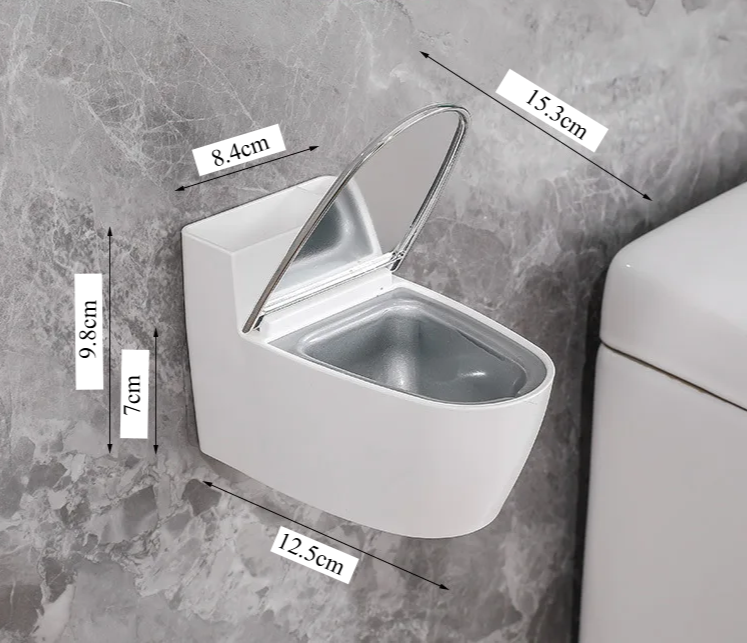 Lockable Odor-Control Wall-Mounted Ashtray (Removable Insert)
