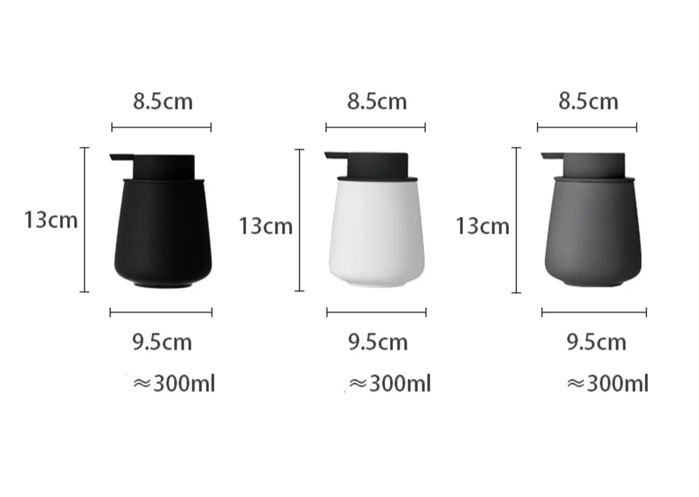 Luxury Ceramic Refillable Soap Dispenser (300 ml)