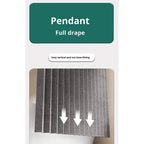 Magnetic Hem Waterproof Linen-Style Shower Curtain (Includes Hooks)