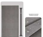Magnetic Hem Waterproof Linen-Style Shower Curtain (Includes Hooks)