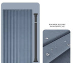 Magnetic Hem Waterproof Linen-Style Shower Curtain (Includes Hooks)