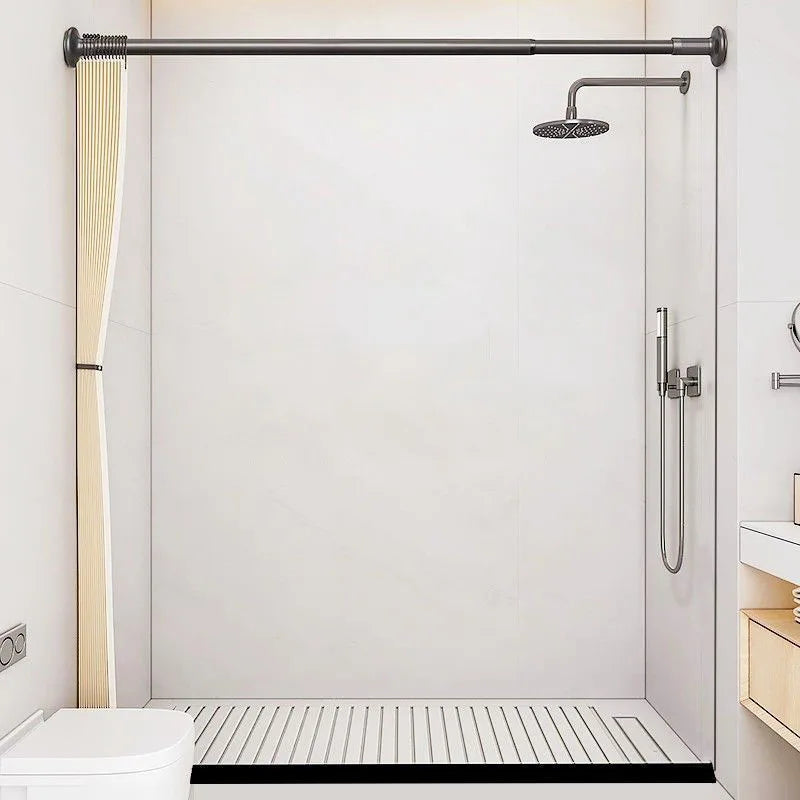 Magnetic Hem Waterproof Linen-Style Shower Curtain (Includes Hooks)