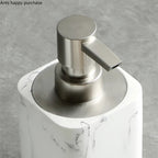 Marble-Effect Resin Bathroom Accessory Set (4-Piece)