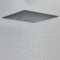 Matte Black 304 Stainless Steel Rain Shower Head (360° Rotatable)