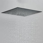 Matte Black 304 Stainless Steel Rain Shower Head (360° Rotatable)