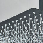 Matte Black 304 Stainless Steel Rain Shower Head (360° Rotatable)