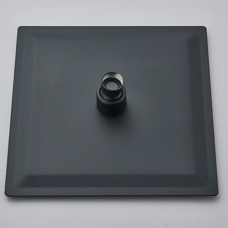 Matte Black 304 Stainless Steel Rain Shower Head (360° Rotatable)