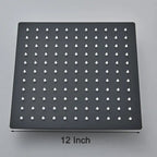 Matte Black 304 Stainless Steel Rain Shower Head (360° Rotatable)