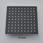 Matte Black 304 Stainless Steel Rain Shower Head (360° Rotatable)